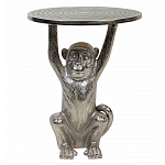 Столик с подстольем в виде обезьянки Bombay Nickel варинант исполнения - 2 | Loft Concept в Липецке
