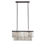 Люстра линейная прямоугольная с подвесками из натурального перламутра Nacre варинант исполнения - 1 | Loft Concept в Липецке