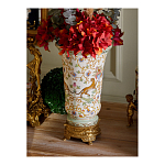 Ваза из фарфора на бронзовом основании Turquoise Blooming Garden варинант исполнения - 9 | Loft Concept в Липецке