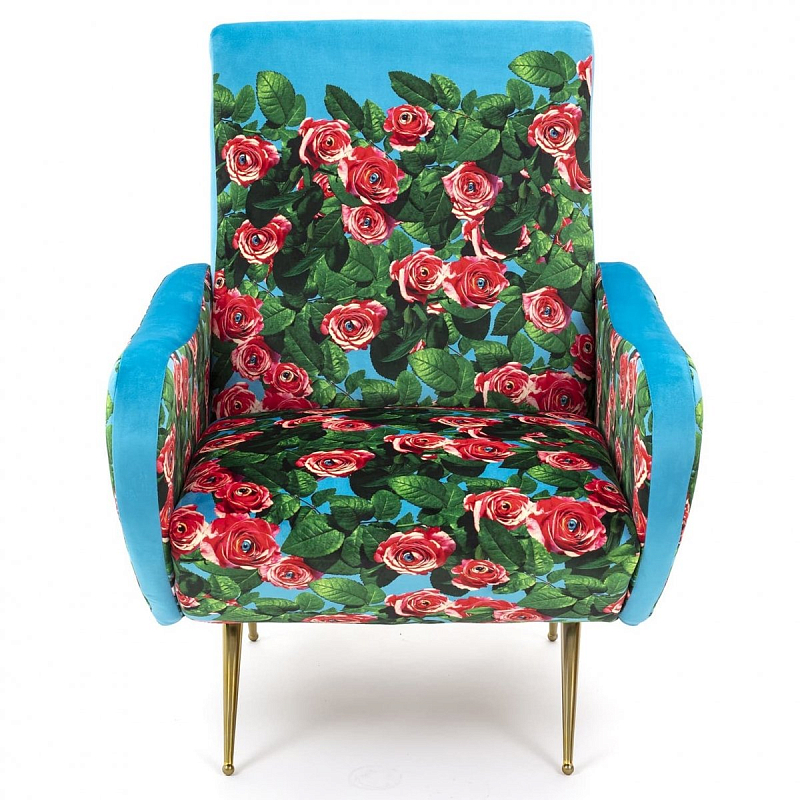 Кресло Seletti Armchair Roses Бирюзовый Красный Латунь Кресло Seletti Armchair Roses Бирюзовый Красный Латунь в Липецке | Loft Concept