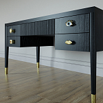 Письменный стол с 4-мя ящиками Elsa Dreams Black  варинант исполнения - 2 | Loft Concept в Липецке