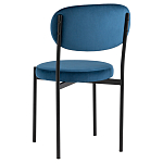 Стул с круглым сиденьем на металлическом основании ALFIE CHAIR Blue варинант исполнения - 4 | Loft Concept в Липецке