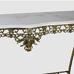 Консоль из бронзы с мраморной прямоугольной столешницей Bronze Console варинант исполнения - 2 | Loft Concept в Липецке