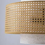 Подвесной светильник с декоративным поясом из плетеного бамбука Biuloggicu варинант исполнения - 7 | Loft Concept в Липецке