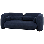 Дизайнерский двухместный диван с мягкими спинкой и подлокотниками синий Madelaine Sofa Blue варинант исполнения - 3 | Loft Concept в Липецке