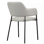 Стул мягкий с подлокотниками Chair Gray Upholstery Boucle варинант исполнения - 3 | Loft Concept в Липецке