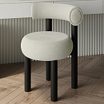 Стул с обивкой букле Pierres Grey Boucle Chair варинант исполнения - 2 | Loft Concept в Липецке