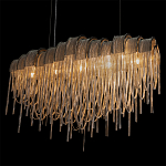 Люстра подвесная с металлическими цепочками и изогнутыми металлическими дугами 72 см Atlantis Chain варинант исполнения - 8 | Loft Concept в Липецке