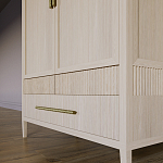 Шкаф платяной Primo с выдвижными ящиками шпон Черный дуб варинант исполнения - 5 | Loft Concept в Липецке