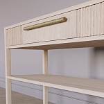 Дизайнерская Консоль с полкой и ящиком Primo Светлый дуб варинант исполнения - 3 | Loft Concept в Липецке
