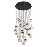 Люстра каскадная с черным круглым основанием 27 подвесов Celestial Waltz варинант исполнения - 1 | Loft Concept в Липецке