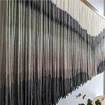 Пейзаж из нитей Макраме Wall decor Black and White Landscape варинант исполнения - 2 | Loft Concept в Липецке