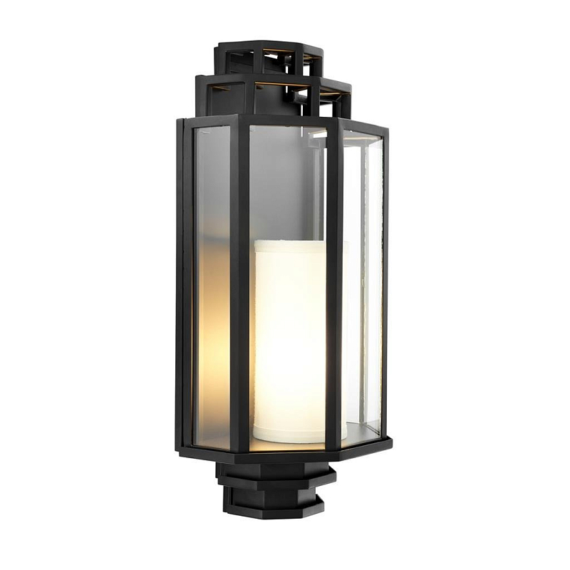 Бра Wall Lamp Monticello Черный Прозрачное Стекло Бежевый Бра Wall Lamp Monticello Черный Прозрачное Стекло Бежевый в Липецке | Loft Concept