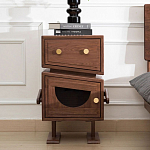 Тумбочка прикроватная с ящиком и дверцей Робот Robot Desk варинант исполнения - 1 | Loft Concept в Липецке