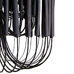 Люстра черная с несколькими ярусами деревянных палочек Bright Wooden Chandelier варинант исполнения - 6 | Loft Concept в Липецке