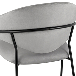 Серый стул с обивкой из искусственной замши Alexis варинант исполнения - 7 | Loft Concept в Липецке