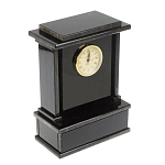 Часы настольные черные из натурального камня Обсидиан Stone Clock варинант исполнения - 2 | Loft Concept в Липецке