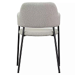 Стул мягкий с подлокотниками Chair Gray Upholstery Boucle варинант исполнения - 4 | Loft Concept в Липецке