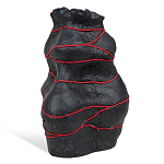 Ваза с красным кожаным жгутом "Красной нитью" варинант исполнения - 1 | Loft Concept в Липецке