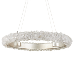 Люстра светодиодная фактурная в форме кольца Amber Crystal варинант исполнения - 3 | Loft Concept в Липецке