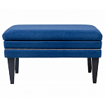 Мягкая банкетка на черных ножках с зоной для хранения Casket Blue варинант исполнения - 1 | Loft Concept в Липецке