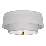 Потолочный светильник круглый серый с тканевым абажуром Ground Gray варинант исполнения - 1 | Loft Concept в Липецке