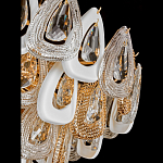 Люстра с многослойными белыми и прозрачными подвесками Character Chandelier варинант исполнения - 2 | Loft Concept в Липецке