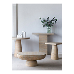 Столик кофейный кремового цвета с овальной столешницей и круглым основанием Cream Dalmen Table варинант исполнения - 8 | Loft Concept в Липецке