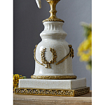 Подсвечник белый Попугай из фарфора с бронзовыми элементами Eden Garden варинант исполнения - 5 | Loft Concept в Липецке