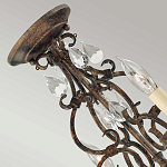 Люстра бронзового цвета с 4-мя лампами и подвесками из оптического стекла в классическом стиле Feiss варинант исполнения - 8 | Loft Concept в Липецке