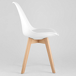 Стул с основой из пластика и мягким сиденьем Arvika White варинант исполнения - 3 | Loft Concept в Липецке