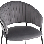 Стул в велюре серого цвета Horizon варинант исполнения - 6 | Loft Concept в Липецке