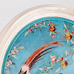 Стул из массива бука бирюзовый с изображением птиц и цветов Turquoise Beige Chinoiserie Peach Garden Chair варинант исполнения - 3 | Loft Concept в Липецке