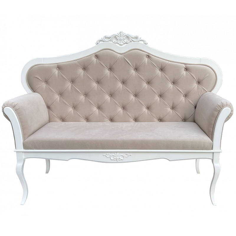 Диван в стиле прованс Montmartre Provence Sofa Beige White Белый Бежевый в Липецке | Loft Concept 