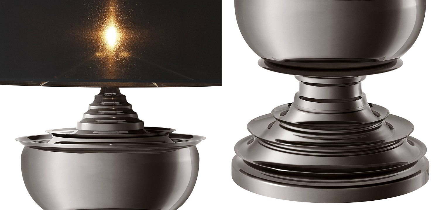 Настольная лампа Eichholtz Table Lamp Pagoda Black nickel Настольная лампа Eichholtz Table Lamp Pagoda Black nickel - Loft-Concept в Липецке