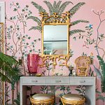 Обои ручная роспись Amazonia Florence Pink dyed silk варинант исполнения - 4 | Loft Concept в Липецке