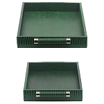 Комплект из двух прямоугольных подносов зеленого цвета Serpent варинант исполнения - 3 | Loft Concept в Липецке