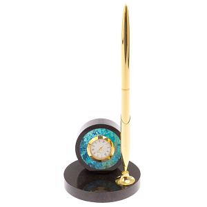 Часы настольные с ручкой из натурального камня Stone Clock