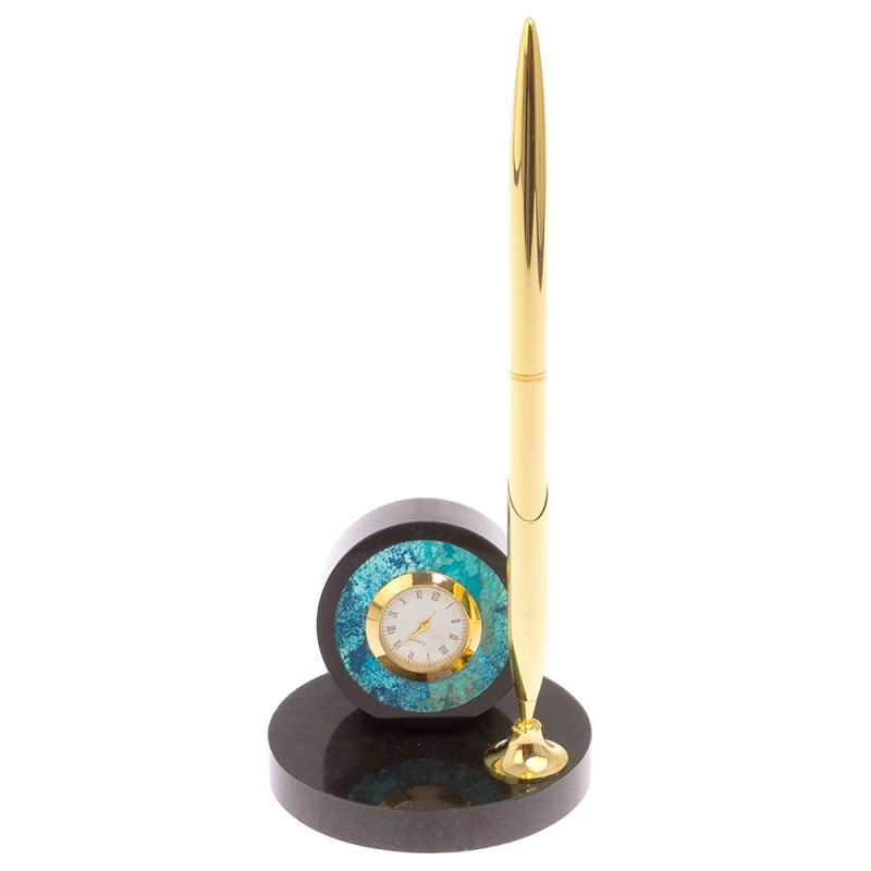 Часы настольные с ручкой из натурального камня Stone Clock Черный Голубой Фиолетовый Коричневый Зеленый Золотой Часы настольные с ручкой из натурального камня Stone Clock Черный Голубой Фиолетовый Коричневый Зеленый Золотой в Липецке | Loft Concept