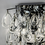 Бра с хрустальными подвесками в виде капель Antoine Crystal Drops Chrome Wall Lamp варинант исполнения - 2 | Loft Concept в Липецке