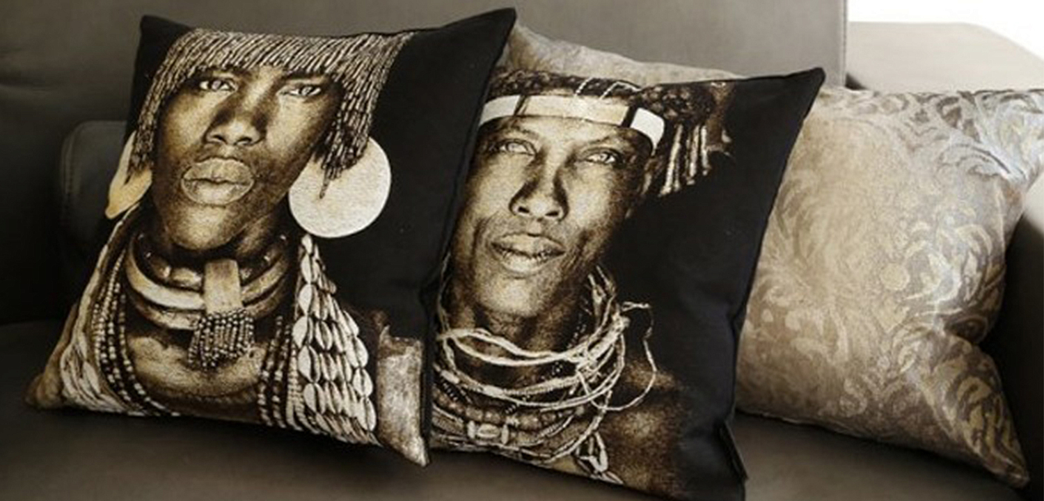 Декоративная Подушка Ovakaona Tribe Angola Декоративная Подушка Ovakaona Tribe Angola - Loft-Concept в Липецке