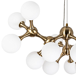 Люстра с плафонами из стеклянных шаров Pearls Suspension Brass Chandelier варинант исполнения - 3 | Loft Concept в Липецке
