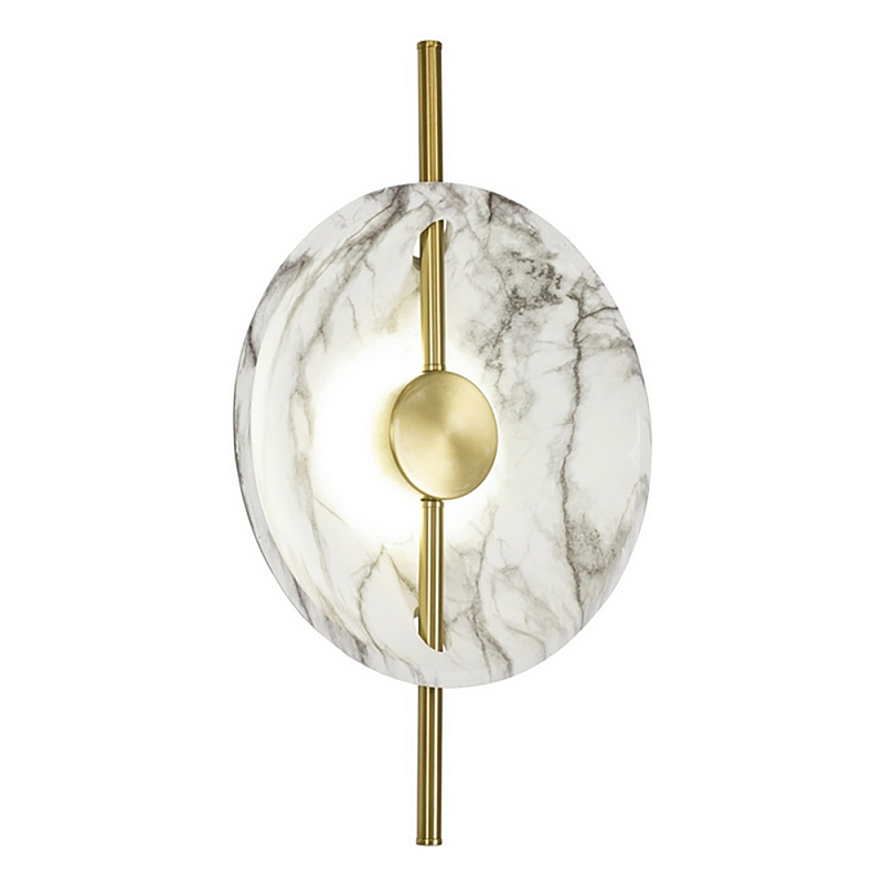 Бра Rakumba Lighting Wall lamp Gold Золотой Белый Мрамор Bianco в Липецке | Loft Concept 