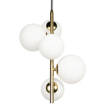 Подвесной светильник с 5-ю белыми шарообразными плафонами Bubble Chandelier варинант исполнения - 3 | Loft Concept в Липецке