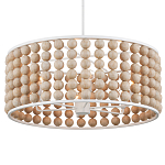 Люстра в форме цилиндра с вставками из деревянных бусин Wooden Beads варинант исполнения - 2 | Loft Concept в Липецке