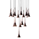 Люстра светодиодная с акриловыми конусообразными плафономи розовое золото Astra 60   варинант исполнения - 1 | Loft Concept в Липецке