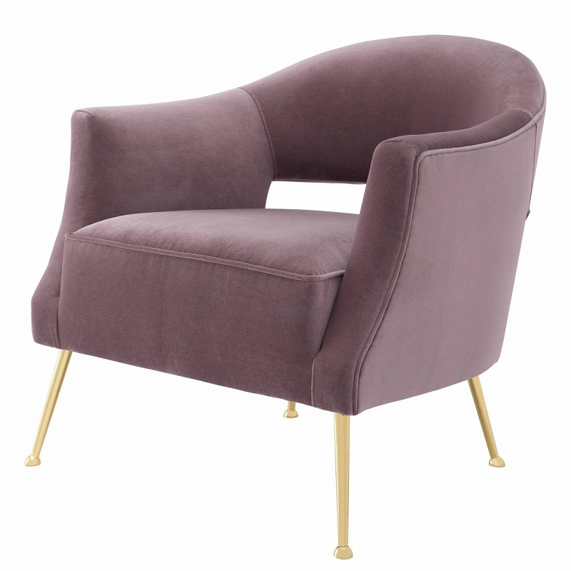 Кресло Eichholtz Chair Domaine Lilac Сиреневый Латунь в Липецке | Loft Concept 