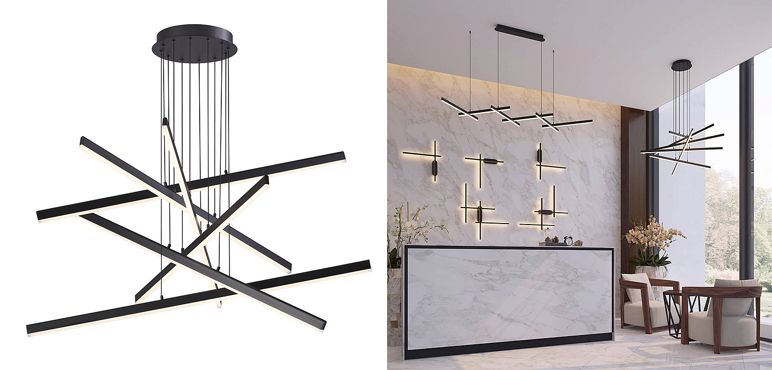 Люстра Rolf Six Black Lines Chandelier Люстра Rolf Six Black Lines Chandelier - Loft-Concept в Липецке