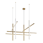 Люстра с 8-ю пересекающимися цилиндрическими плафонами на тонких тросах Trumpet tube варинант исполнения - 6 | Loft Concept в Липецке