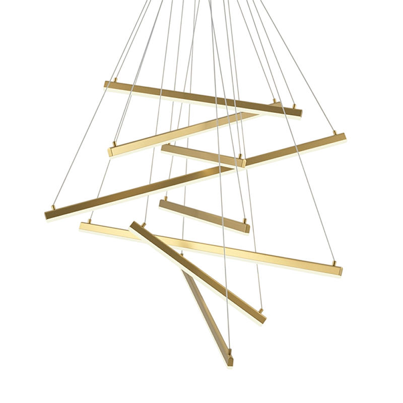 Люстра подвесная Line 2600-3500К 90Вт Золотой в Липецке | Loft Concept 